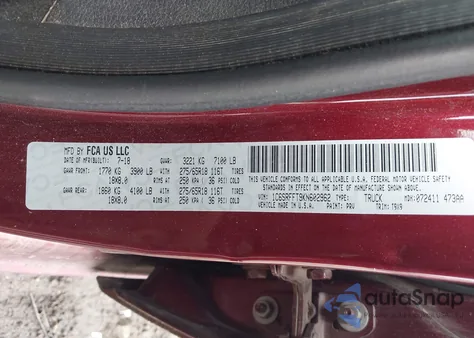 2019 Ram 1500 Big Horn/Lone Star 4X4 5'7 Box z USA, uszkodzony, nr VIN 1C6SRFFT9KN602962